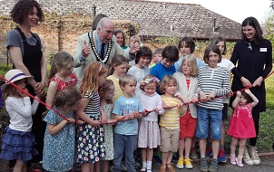 Thelma Hulbert Gallery's Garden opening with Councillor Stuart Hughes